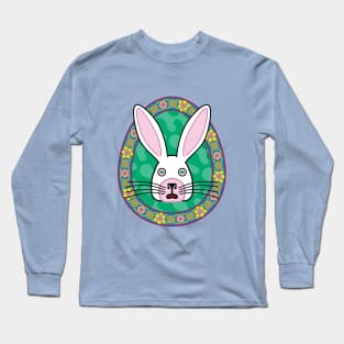 Nimble White Rabbit Emblem Long Sleeve T-Shirt